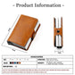 KB251 Oil Wax Texture Double Layer Aluminum Alloy RFID Card Bag