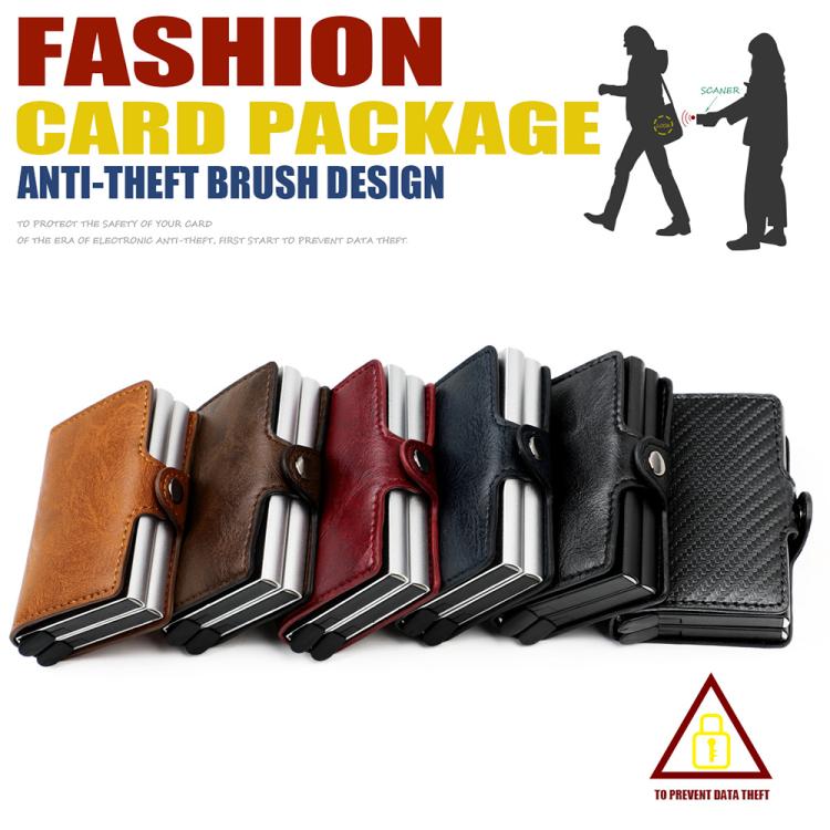 Assorted color RFID card holders with metal card slots and side loop strap