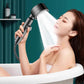Three Setting Adjustable Filter Pressurized Shower Head Shower Nozzle with One Button Water Stop Switch