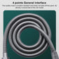 Portable 5-Setting Adjustable Pressurized Shower Head with One Button Water Stop Switch