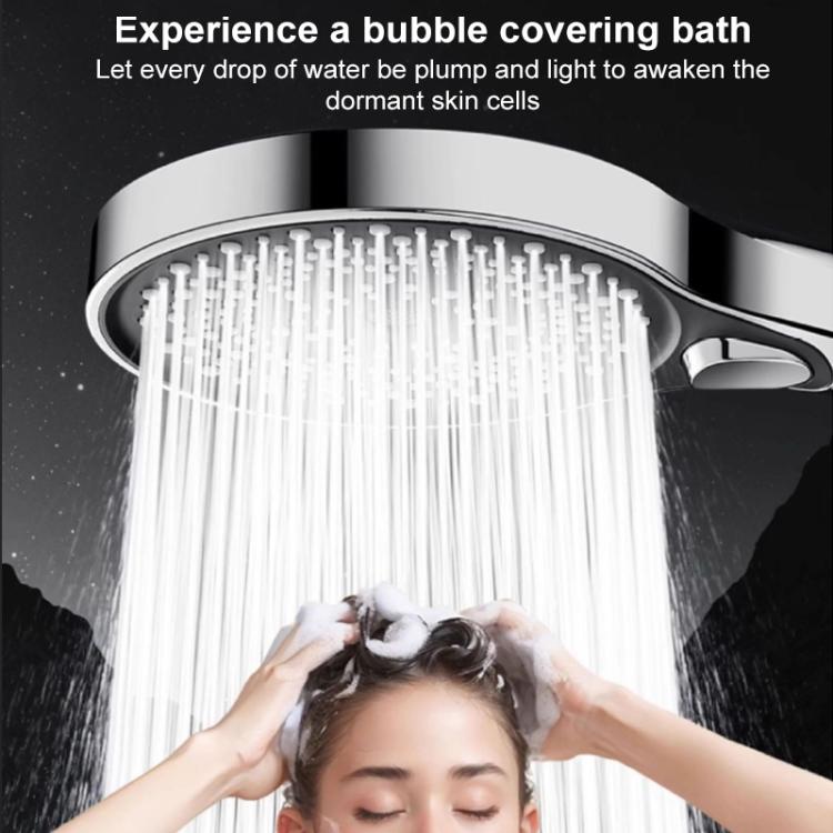 Portable 3-Setting Adjustable Pressurized Round Large Panel Shower Head Shower Nozzle