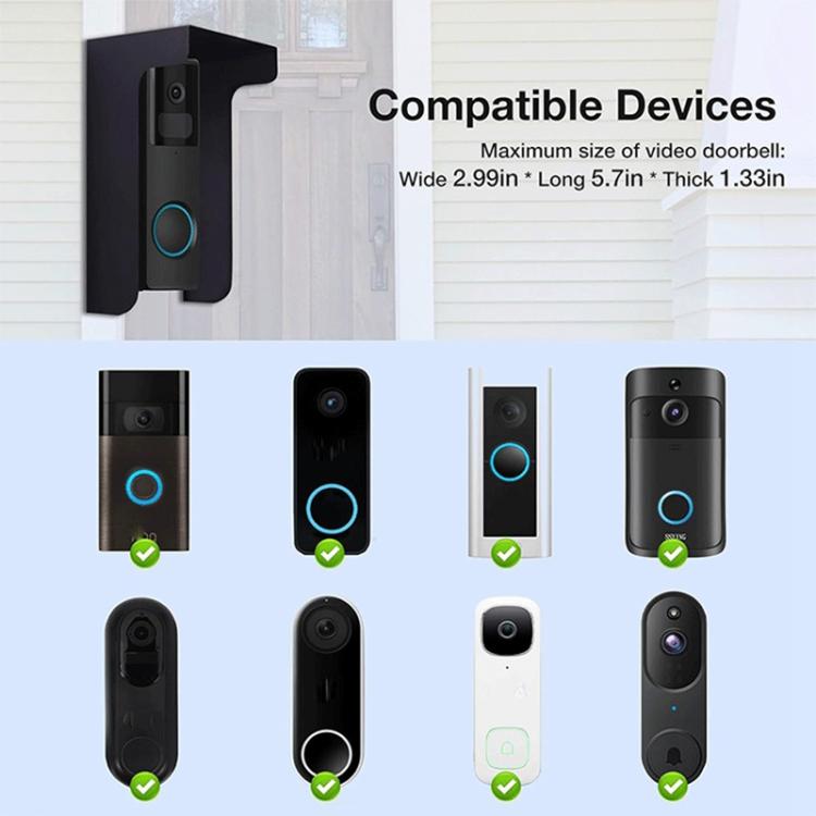 Ring Doorbell Rainproof Cover Metal Bracket Kit, FS-24116