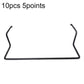 Set of 10 black mattress anti-slip guardrail strips with 5-prong ends