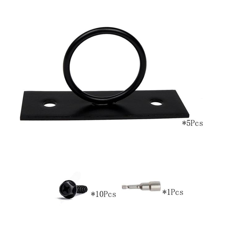 5 Pack Rope Fixing Ring Brackets Decorative Rope Wall / Ceiling Mount Hooks, FS-24125
