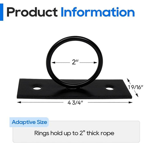 5 Pack Rope Fixing Ring Brackets Decorative Rope Wall / Ceiling Mount Hooks, FS-24125