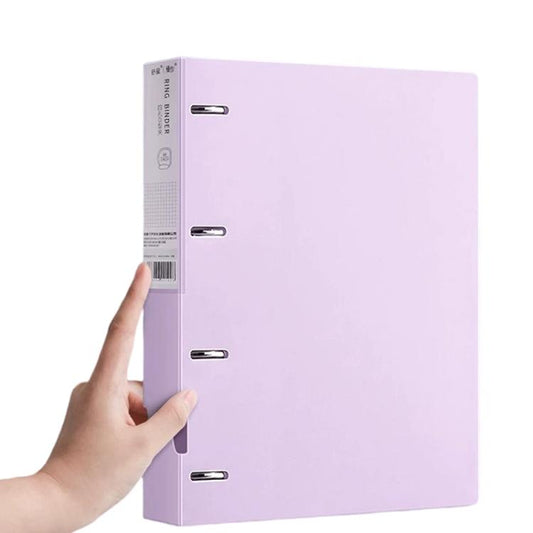 A4 Thickened Four-hole Document Storage Binder Folder, Blue, Pink, Purple, Green, Blue with 50 Pages Inner Pocket, Purple with 50 Pages Inner Pocket, Pink with 50 Pages Inner Pocket, Green with 50 Pages Inner Pocket, Blue with Hole Puncher             ...