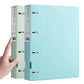 A4 four-hole document binder folders set: mint green and light blue, held open