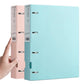 A4 four-hole binder folder set, light blue front with pink folder behind