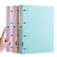 Four-hole A4 document binder folder, light turquoise cover with metal slot holes