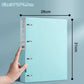 Four-hole A4 document binder folder, light turquoise cover with metal slot holes