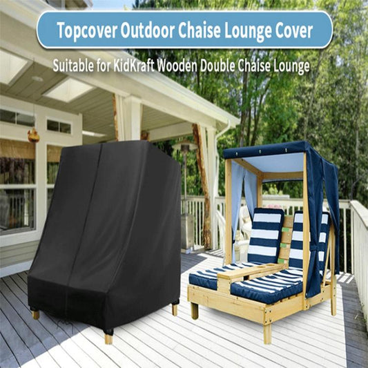 Weatherproof Cover for Wooden Double Chaise Lounge Outdoor Patio Furniture Protector, FS-24117