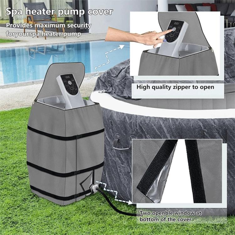 Waterproof Dustproof Hot Tub Insulation Pump Cover Inflatable Tub Heater Protector, FS-2483