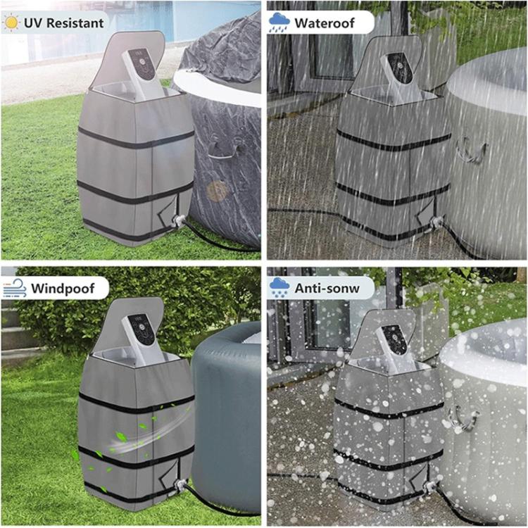 Waterproof Dustproof Hot Tub Insulation Pump Cover Inflatable Tub Heater Protector, FS-2483