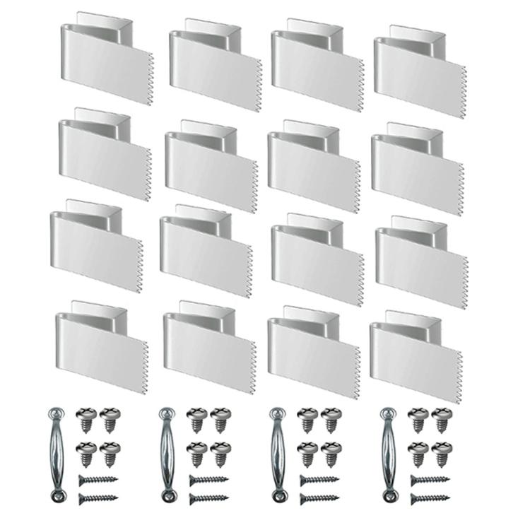 16 Pack Reusable Metal Universal Window Panel Fastener Hurricane-Resistant Plywood Mounting Clips, FS-2484