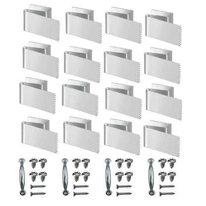16 Pack Reusable Metal Universal Window Panel Fastener Hurricane-Resistant Plywood Mounting Clips, FS-2484