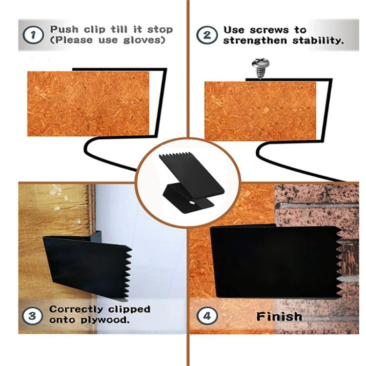 16 Pack Reusable Metal Universal Window Panel Fastener Hurricane-Resistant Plywood Mounting Clips, FS-2484
