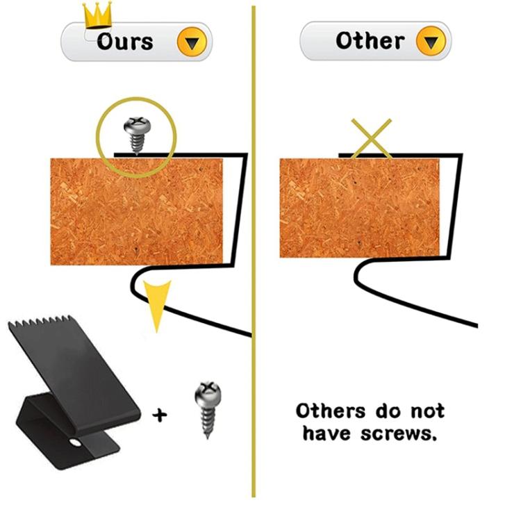 16 Pack Reusable Metal Universal Window Panel Fastener Hurricane-Resistant Plywood Mounting Clips, FS-2484