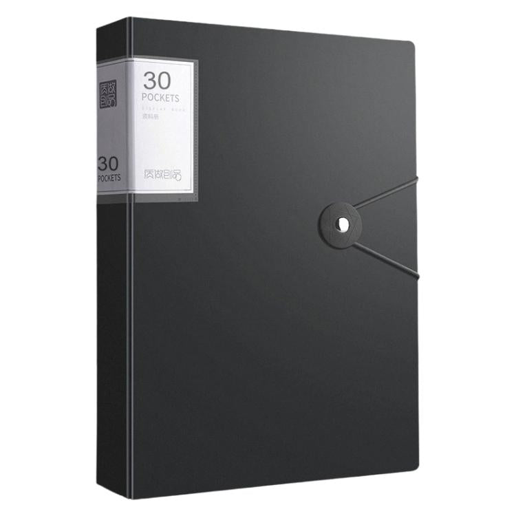 A4 Transparent Inner Pocket Document Storage Folder with Buckle, 20 Pockets, 30 Pockets, 40 Pockets, 60 Pockets, 100 Pockets