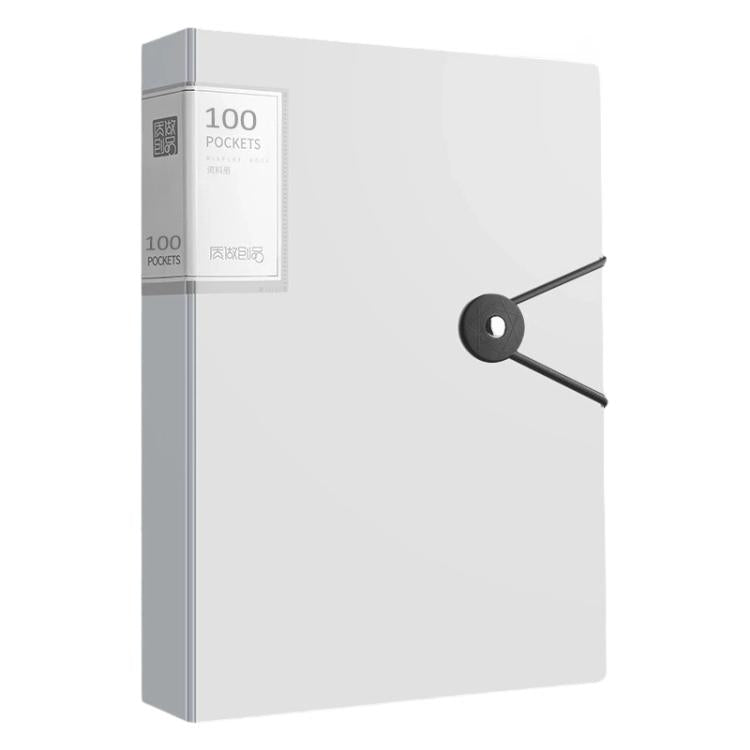 A4 Transparent Inner Pocket Document Storage Folder with Buckle, 20 Pockets, 30 Pockets, 40 Pockets, 60 Pockets, 100 Pockets