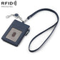 KB175 Easy-pull Buckle Lanyard RFID Document Genuine Leather Card Bag