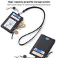 KB175 Easy-pull Buckle Lanyard RFID Document Genuine Leather Card Bag