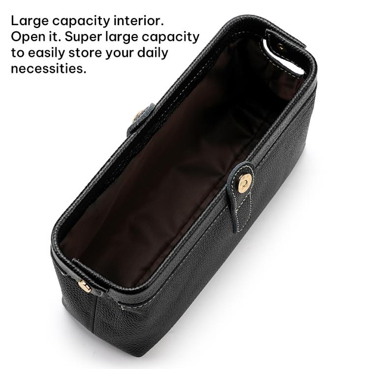 Convenient Washing Genuine Leather Makeup Tool Storage Bag