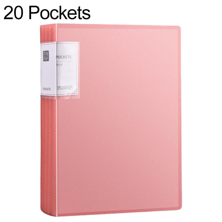 A4 Translucent Inner Pocket Document Storage Folder, 20 Pockets, 30 Pockets, 40 Pockets, 60 Pockets, 100 Pockets