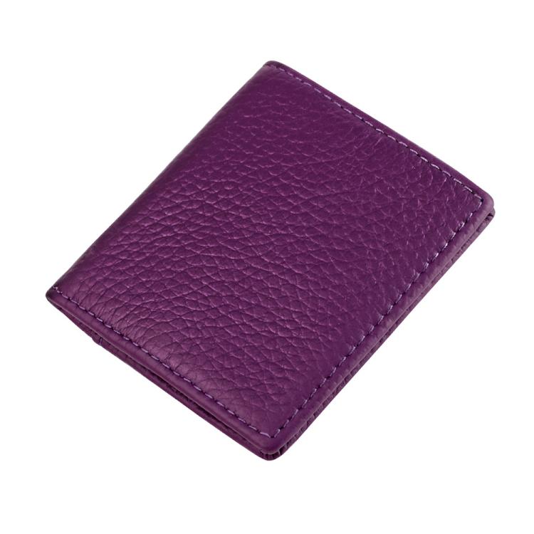Buckle Storage Top-grain Cowhide Coin Purse