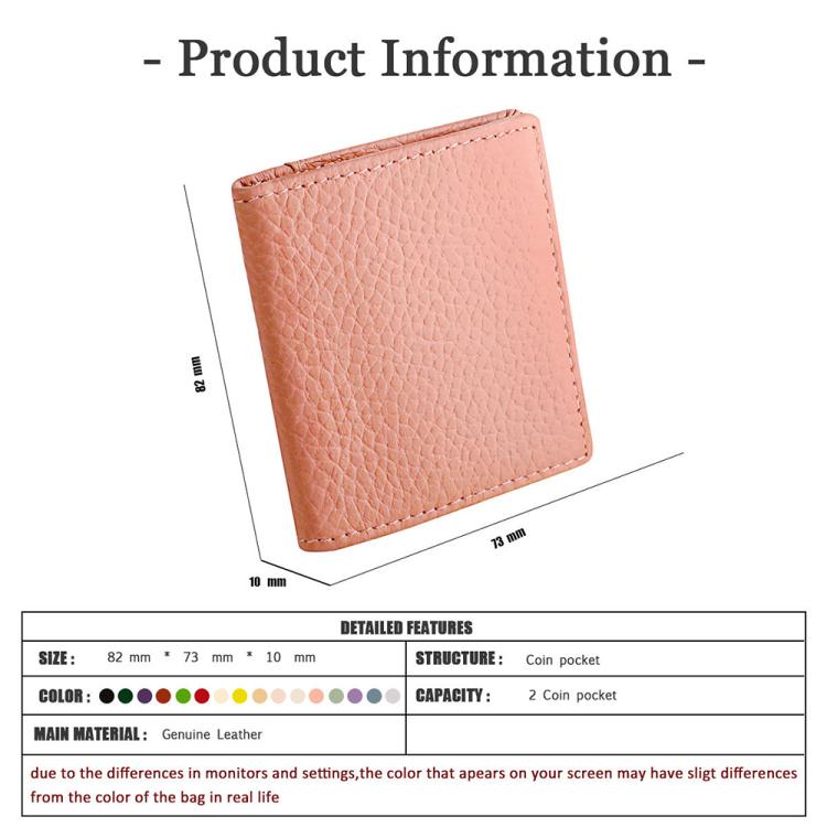 Buckle Storage Top-grain Cowhide Coin Purse