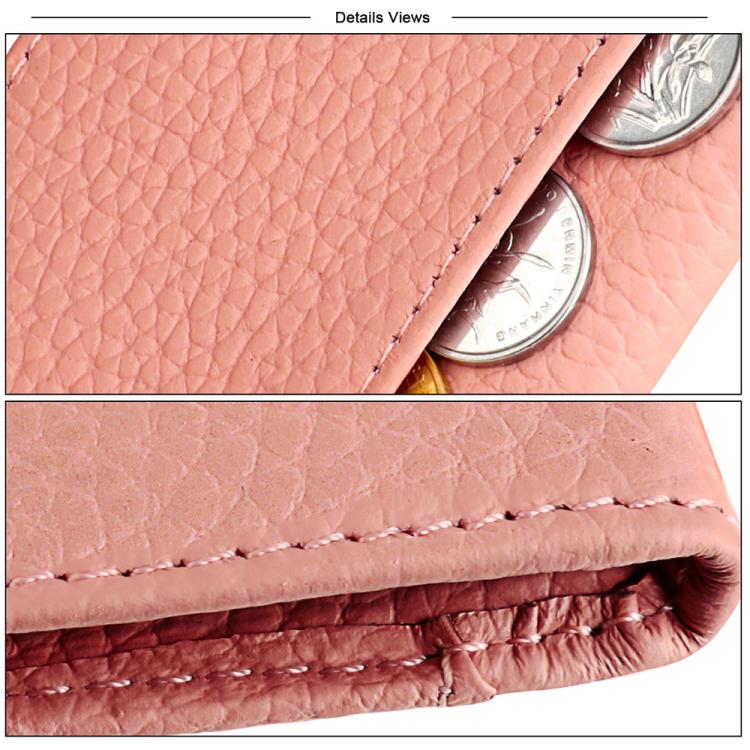 Buckle Storage Top-grain Cowhide Coin Purse