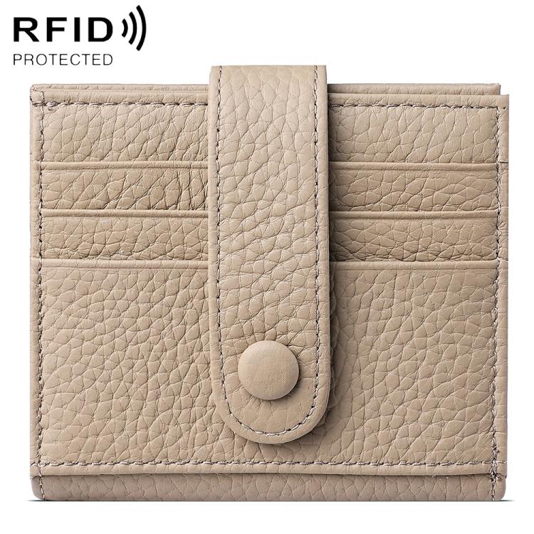 KB90 Genuine Leather RFID Multi-Card Buckle Card Bag