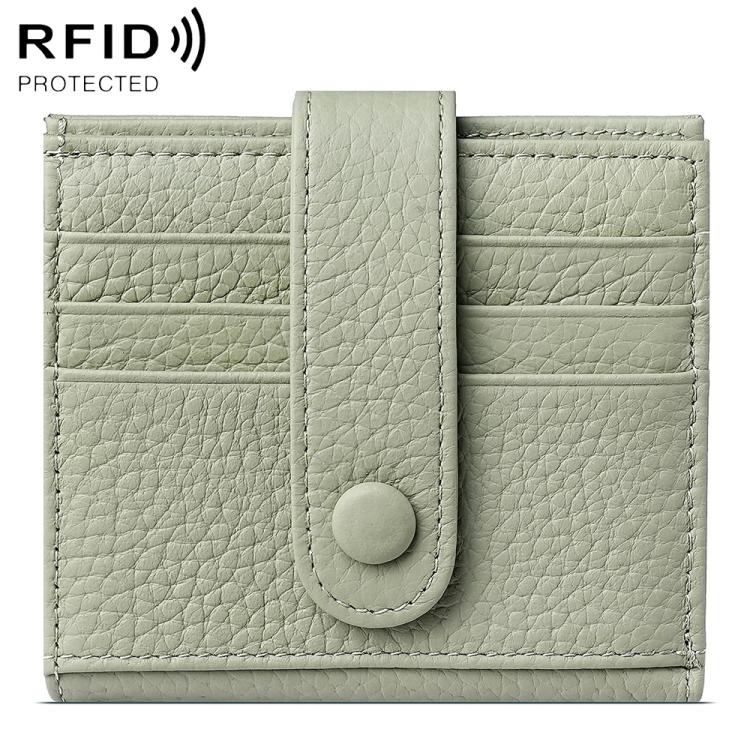 KB90 Genuine Leather RFID Multi-Card Buckle Card Bag