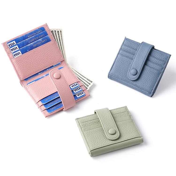 KB90 Genuine Leather RFID Multi-Card Buckle Card Bag
