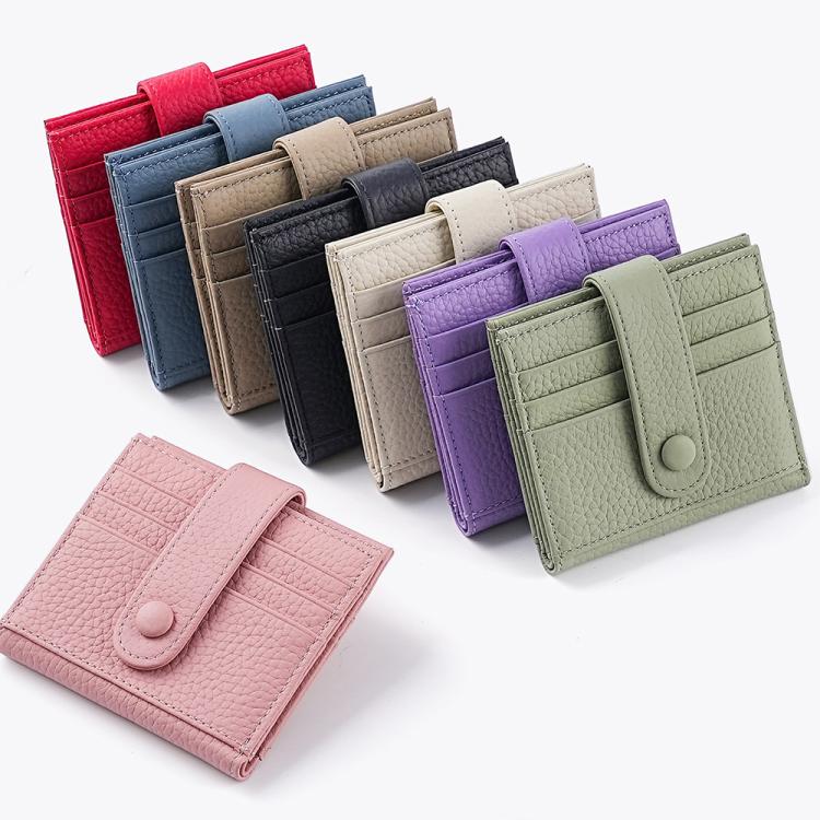KB90 Genuine Leather RFID Multi-Card Buckle Card Bag