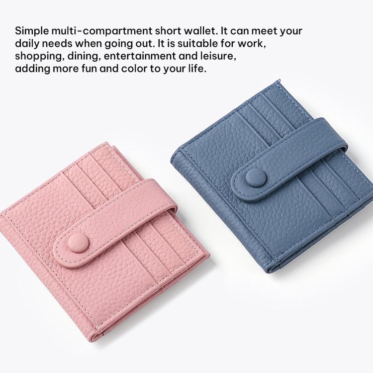 KB90 Genuine Leather RFID Multi-Card Buckle Card Bag