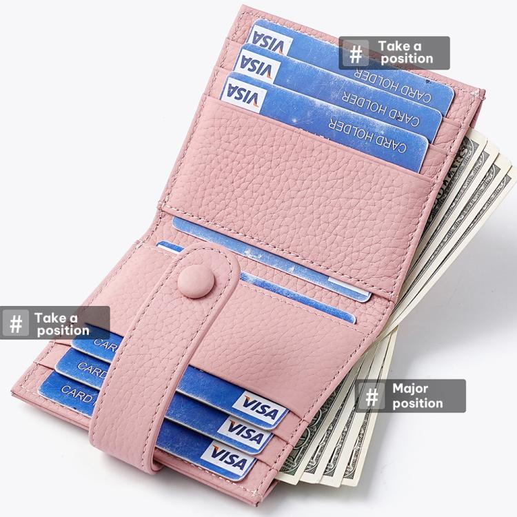 KB90 Genuine Leather RFID Multi-Card Buckle Card Bag