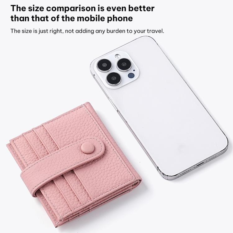 KB90 Genuine Leather RFID Multi-Card Buckle Card Bag