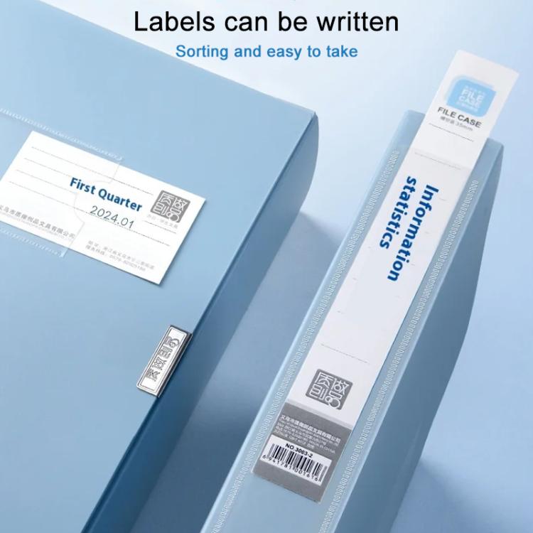 PP Thickened A4 Foldable File Storage Box, 2.0cm, 3.5cm, 5.5cm, 7.5cm