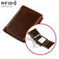 Men RFID Top-grain Cowhide Wallet