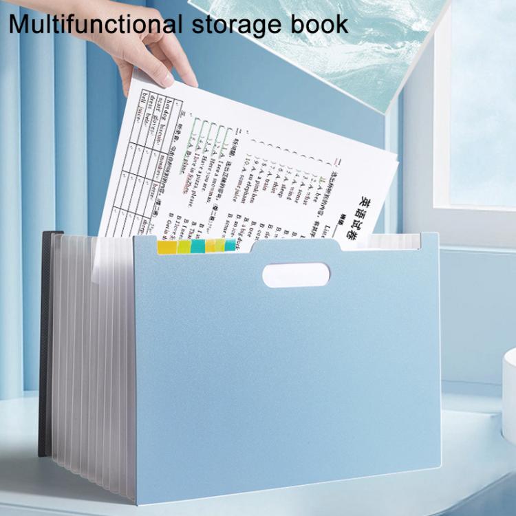 A4 Portable Multiple Compartments File Folder with Index Tabs