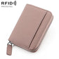 KB29 Genuine Leather RFID Zipper Accordion Card Holder