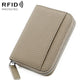 KB29 Genuine Leather RFID Zipper Accordion Card Holder