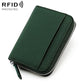 KB29 Genuine Leather RFID Zipper Accordion Card Holder