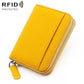 KB29 Genuine Leather RFID Zipper Accordion Card Holder
