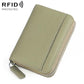 KB29 Genuine Leather RFID Zipper Accordion Card Holder