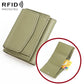 Women RFID Short Genuine Leather Wallet