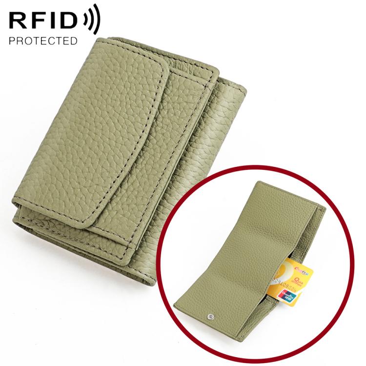 Women RFID Short Genuine Leather Wallet
