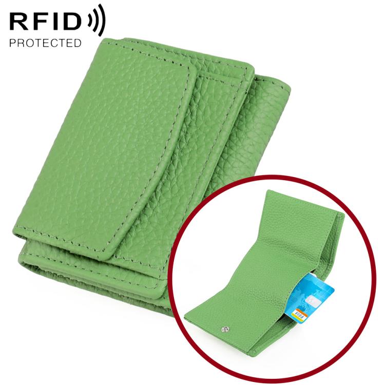 Women RFID Short Genuine Leather Wallet