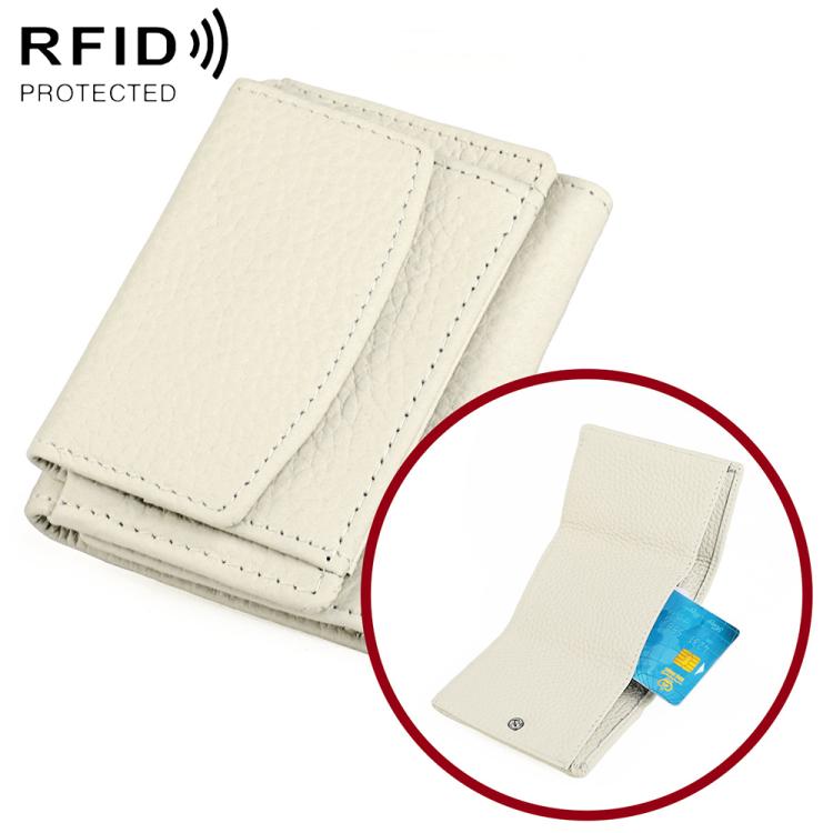 Women RFID Short Genuine Leather Wallet