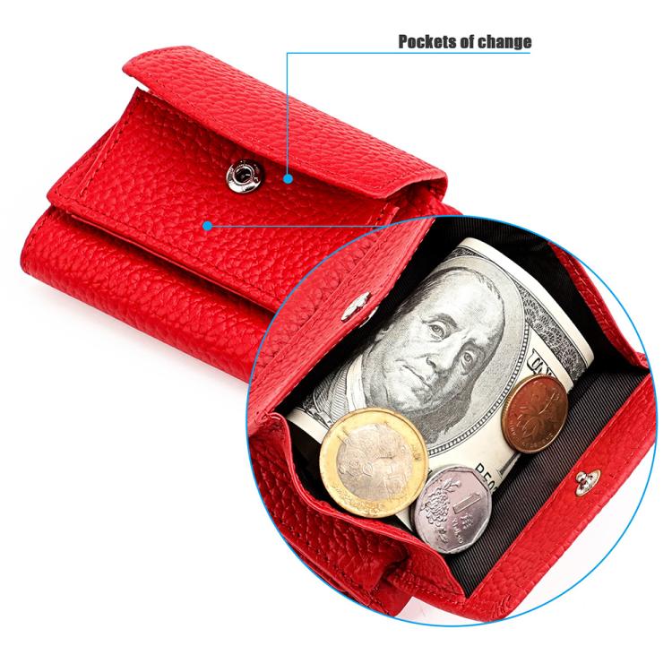 Women RFID Short Genuine Leather Wallet